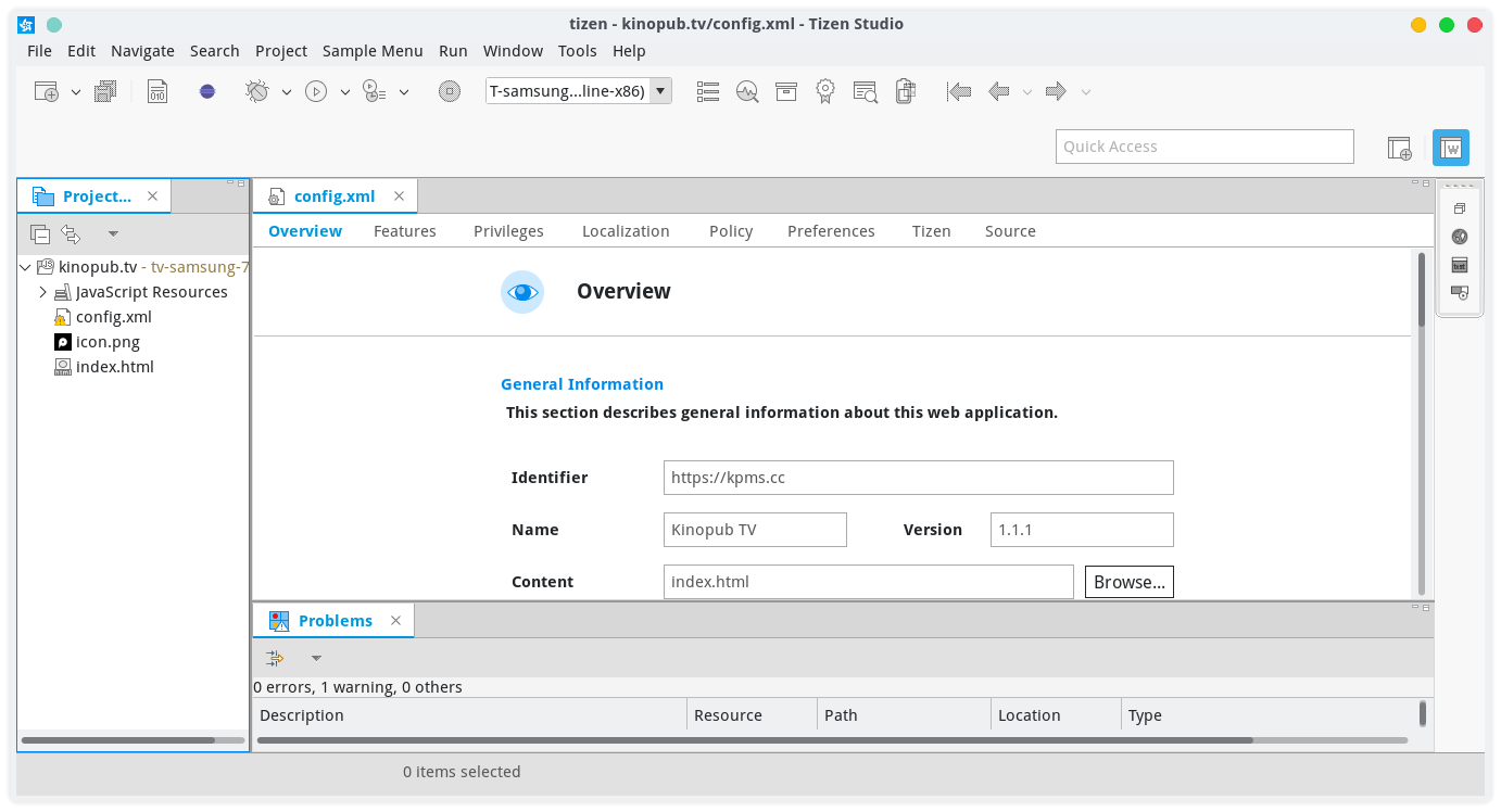 tizen studio screenshot
